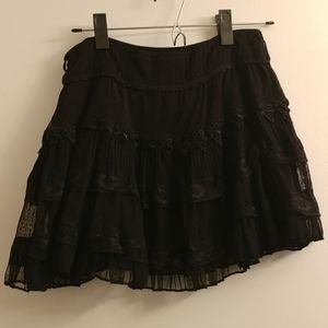 Black mini skirt